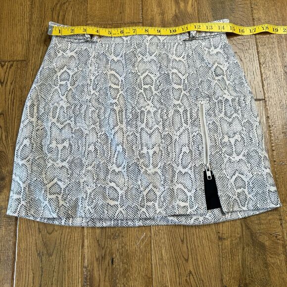 Free People Midnight Magic Snake Print Zip Mini Skirt Womens Size 4 - Picture 2 of 7